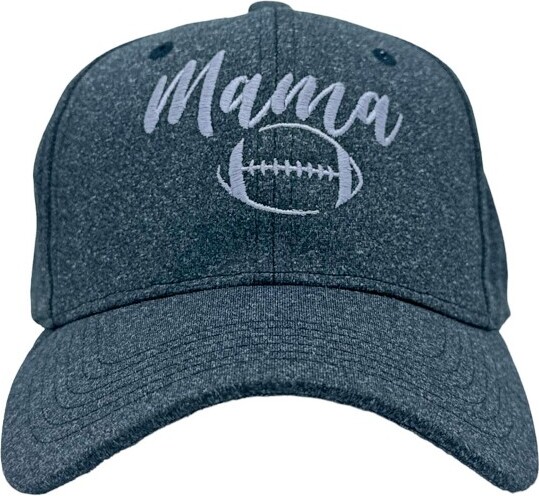 Crazy Dog T-Shirts, Inc. Mama Football Hat Funny Cute Pee Wee League Mom Cap - Crazy Dog Hat Black Standard
