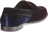 Thumbnail for your product : Jimmy Choo John Men's Colorblock Velvet Slip-On Shoe, Red/Navy/Black