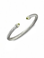 Thumbnail for your product : David Yurman Cable Classics Bracelet with Peridot and Gold