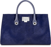 Thumbnail for your product : Jimmy Choo Riley Ink Pony and Elaphe Mix Tote Bag