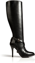 Thumbnail for your product : Ralph Lauren Collection Leather Concord High Heel Boots in Black