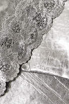 Thumbnail for your product : MM6 MAISON MARGIELA Metallic Lace-trimmed Coated-shell Dress - Silver