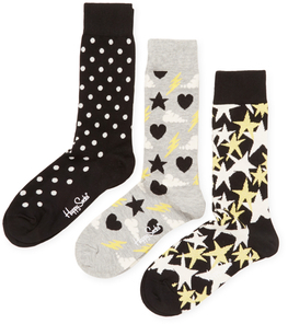 Happy Socks Dotted, Stormy & Starry Socks (3 PK)