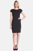 Thumbnail for your product : Tahari Gathered Neck Jersey Sheath Dress