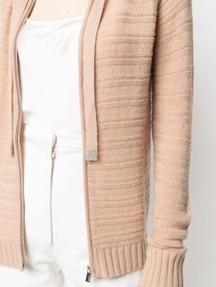 Max & Moi Ribbed-Knit Cashmere Hoodie