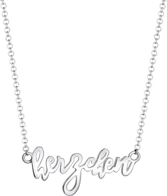 Elli Women Heart Wording Oktoberfest 925 Sterling Silver Necklace of Length 45cm