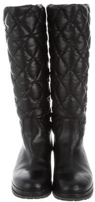 Moncler Quilted Knee-High Boots