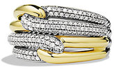 Thumbnail for your product : David Yurman Labyrinth Triple-Loop Ring with Diamonds and Gold