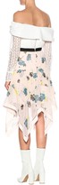 Thumbnail for your product : Self-Portrait Floral chiffon skirt