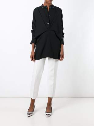 Loewe draped buttoned placket blouse