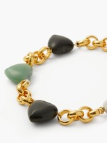 Thumbnail for your product : Timeless Pearly Heart-charm 24kt Gold-plated Choker - Gold