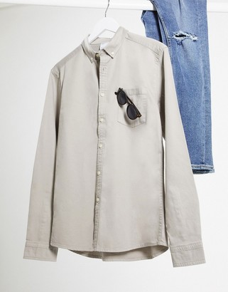 mens grey denim shirt uk