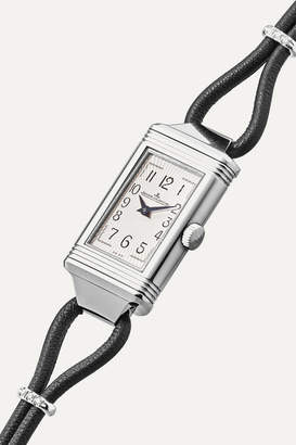 Jaeger-LeCoultre Jaeger Lecoultre Reverso One Cordonnet 16.3mm Stainless Steel, Leather And Diamond Watch - Silver