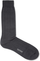 Thumbnail for your product : Pantherella Ribbed Sea Island Cotton-Blend Socks