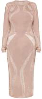 Thumbnail for your product : PrettyLittleThing Rose Gold Metallic Midi Cut Out Dress