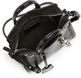 Thumbnail for your product : Alexander McQueen Small Patent Leather Padlock Zip-Around Satchel