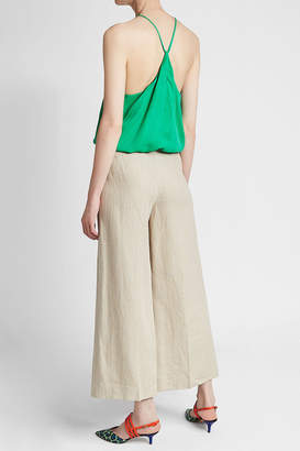 Theory Terena Cropped Linen Pants
