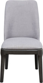 Red Barrel Studio Ibrahim Linen Armless Dining Chairs with Tapered Wood Legs