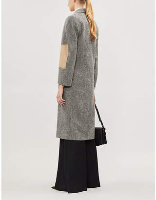 Victoria Beckham Block-sleeves wool and cotton-blend coat