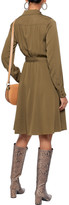 Thumbnail for your product : Diane von Furstenberg Dory Belted Stretch-silk Crepe De Chine Shirt Dress
