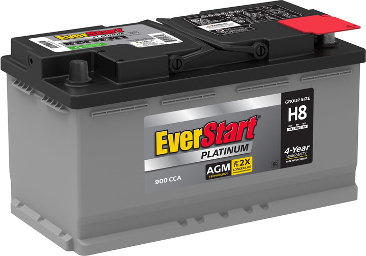 EverStart Platinum AGM Automotive Battery, Group Size H8 / LN5 / 49 12 Volt, 900 CCA