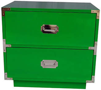 One Kings Lane Vintage Campaign-Style Green Chest - West Fifth