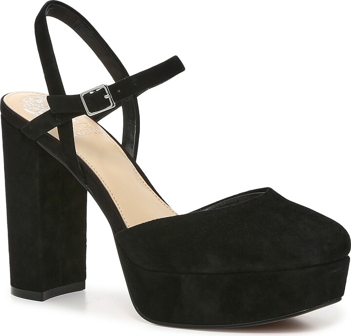  Vince Camuto Women's Footwear Women's Inna Studded Platform  Heel Sandal Wedge, Black, 5