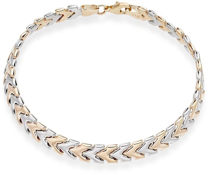 Beaverbrooks 9ct Two Colour Gold Bracelet ShopStyle