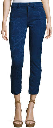 7 For All Mankind Jen7 by Perforated Jacquard Skinny Ankle Jeans