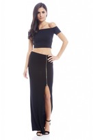 Thumbnail for your product : AX Paris Side Slpit Zip Maxii Skirt
