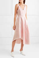 Thumbnail for your product : Narciso Rodriguez Asymmetric Cotton-blend Midi Dress - Pastel pink