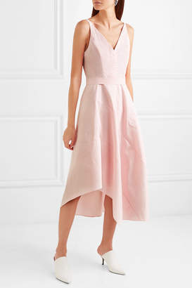 Narciso Rodriguez Asymmetric Cotton-blend Midi Dress - Pastel pink