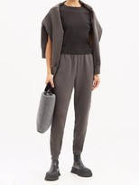 Thumbnail for your product : LES TIEN Brushed-back Cotton Track Pants - Dark Grey