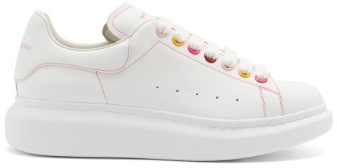 Alexander McQueen Oversized Raised-sole Leather Trainers - White Multi -  ShopStyle Sneakers & Athletic Shoes