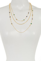 Thumbnail for your product : Botkier Triple Layer Stone Accented Mix Chain Necklace