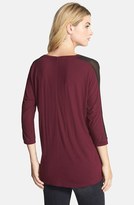 Thumbnail for your product : Vince Camuto Chiffon Inset Jersey Tee