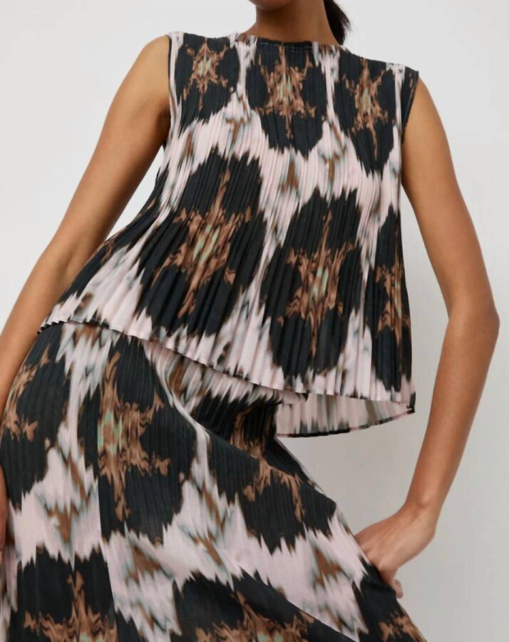 NO.6 STORE Rae Tank Top In Blush Ikat