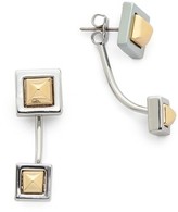Thumbnail for your product : Rebecca Minkoff Pyramid Front Back Post Earrings