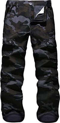 APTRO Mens Cargo Trousers Camo Trousers Combat Tactical Trousers Cotton  Multiple Pockets Outdoor Pants LT01 Blue 32  ShopStyle