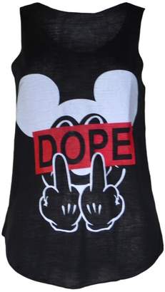 VIP Womens Sleeveless Mouse Dope Vest Top (M8) (8/10 (uk 12/14), )