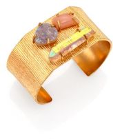 Thumbnail for your product : Kelly Wearstler Honolua Peach Moonstone, Druzy & Crystal Cuff Bracelet