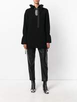 Thumbnail for your product : Sacai fringed fisherman knit sweater