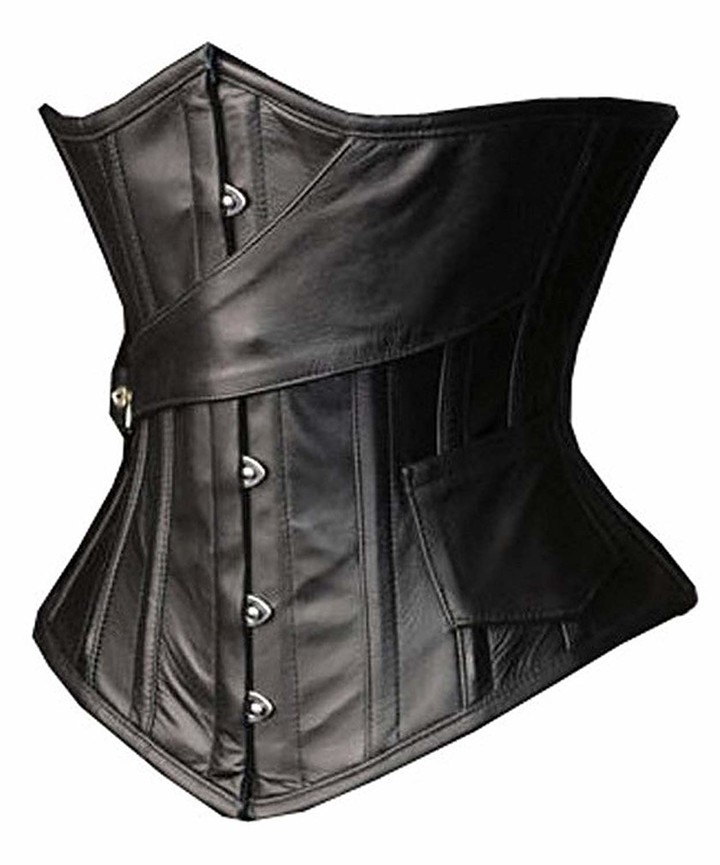 Shaperx Camellias Womens Faux Leather Steampunk Gothic Steel Boned