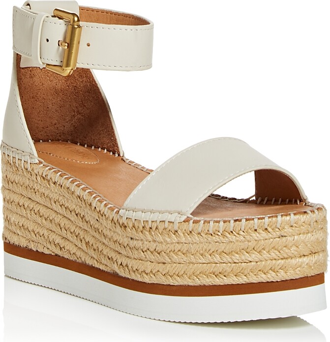 Female See by Chloe Women's Glyn Espadrille Platform Wedge Sandals