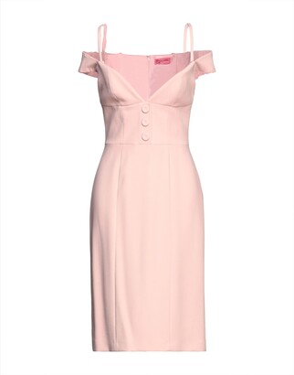 Blumarine 8 Women Pink Midi dress Viscose, Wool, Elastane, Polyamide