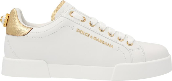 Dolce & Gabbana Women's Gold Sneakers & Athletic Shoes | ShopStyle