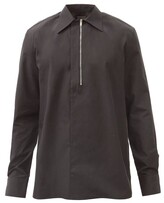 Thumbnail for your product : Givenchy Half-zip Cotton-poplin Shirt - Black