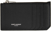 Thumbnail for your product : Saint Laurent Black & Silver Fragment Card Holder