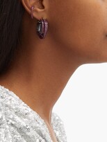Thumbnail for your product : LYNN BAN Sonic Sapphire & Rhodium Triple-hoop Earrings
