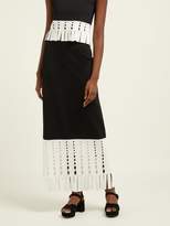 Thumbnail for your product : STAUD Garage Stretch Knit Maxi Skirt - Womens - Black White